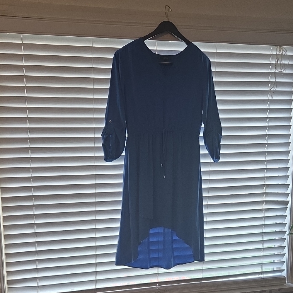 Alfani Elegant High Low Dress in Deep Blue